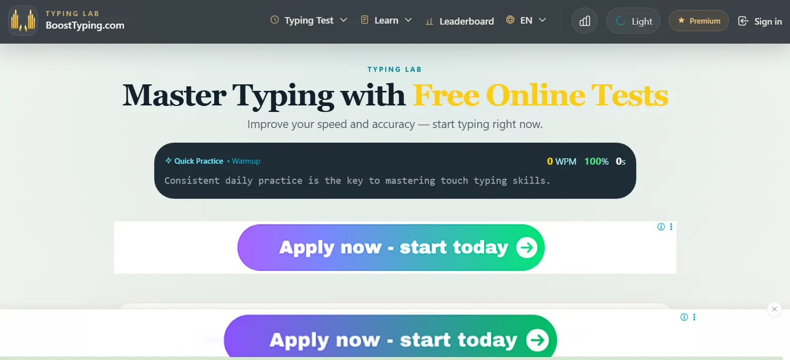 BoostTyping